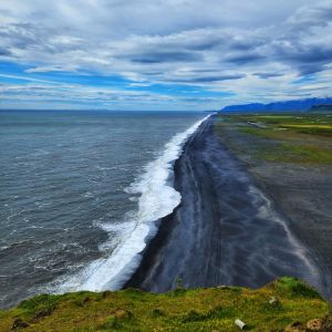 waves crashing on the shore